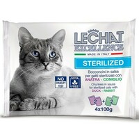 Lechat Excellence paket sosića 4x100g pačetina i zečetina za sterilisane mačke 400g