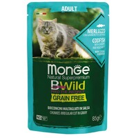 BWild sosić za mačke - bakalar/račići/povrće 85g
