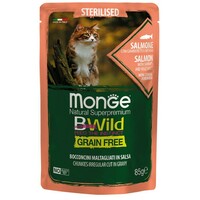BWild sosić za sterilisane mačke - losos/račići/povrće 85g