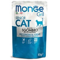 Monge Cat Grill sos skuša za starije mačke 85g