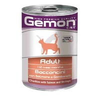 Gemon Cat Komadići lososa i račića - Adult - konzerva 415g