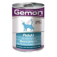 Gemon Cat Komadići tunjevine i bele ribe - Adult - konzerva 415g