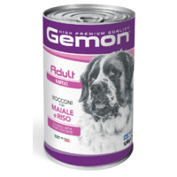 Gemon Svinjetina i pirinač komadići u sosu za odrasle pse velikih rasa  1250gr