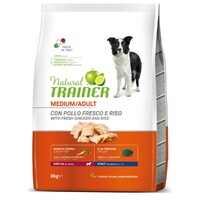 Trainer Natural Dog sa svežom piletinom za odrasle pse srednjih rasa 3kg