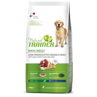 Trainer Natural Dog sa sirovom šunkom i pirinčem za odrasle pse velikih rasa 12kg
