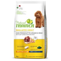 Trainer Natural Dog sa sirovom šunkom i pirinčem za odrasle pse malih rasa 7kg