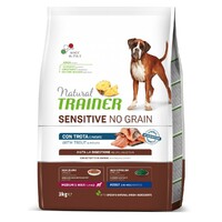 Trainer Natural Sensitive No Grain sa pastrmkom za odrasle pse srednjih i velikih rasa 3kg