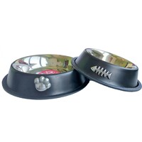 Moksi Činija za pse neklizajuća CROME PENDENT 2100ml crna